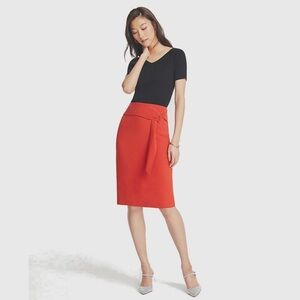 Ann Taylor Twist Waist Pencil Skirt in Red - Sz 6